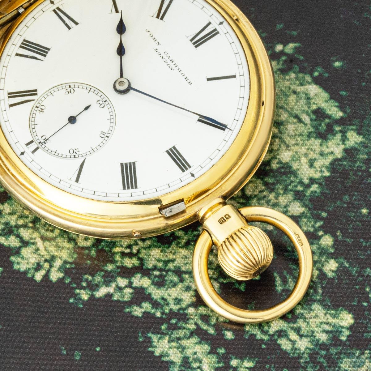 John Cashmore. A Fine 18ct Yellow Gold Half Hunter Pocket Watch C1920 In Good Condition For Sale In London, GB