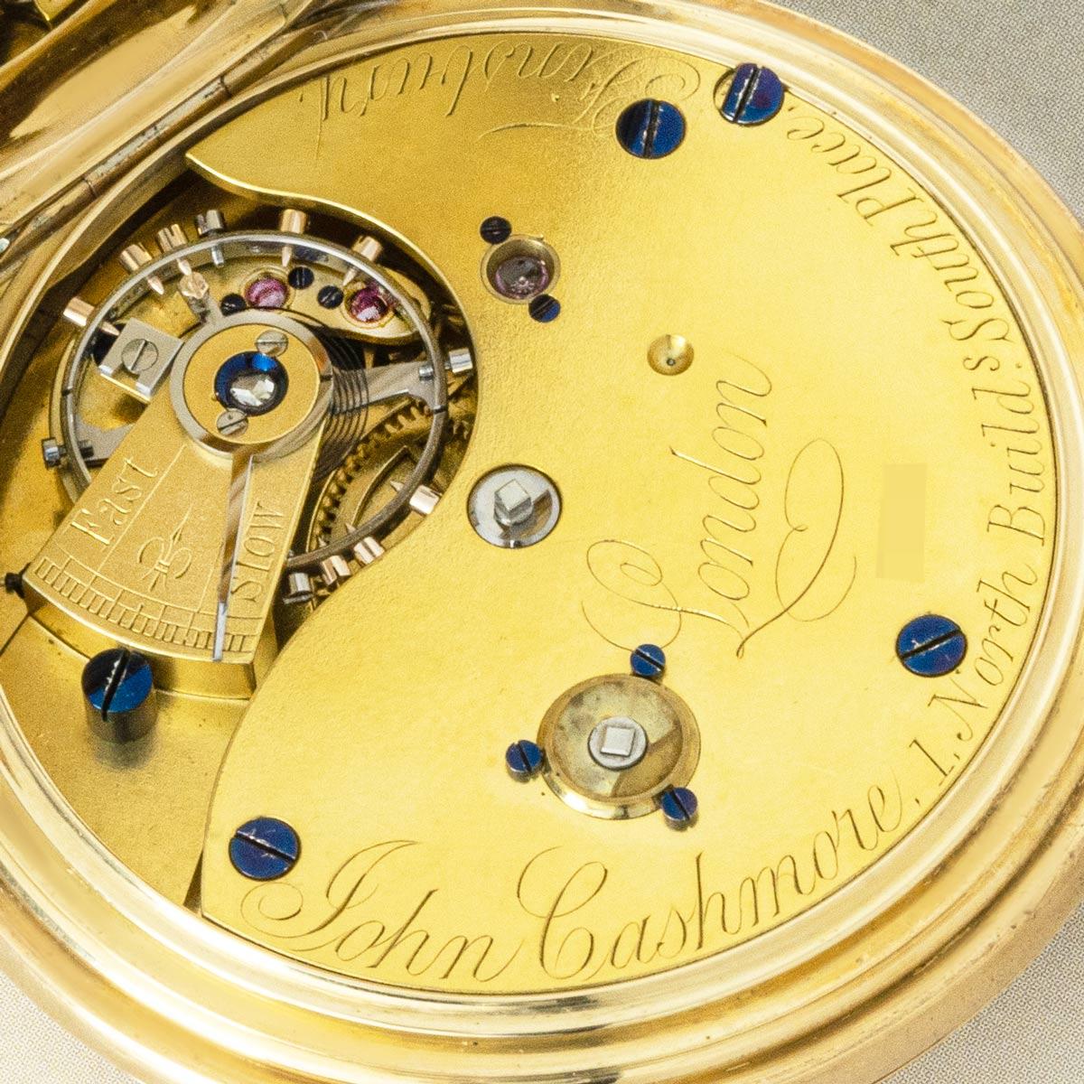 John Cashmore. A Fine 18ct Yellow Gold Half Hunter Pocket Watch C1920 For Sale 3