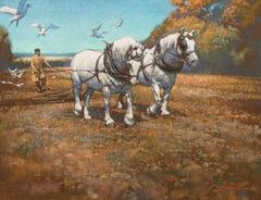 John Chamberlain - Framed 20th Century Oil, Harrowing Progress