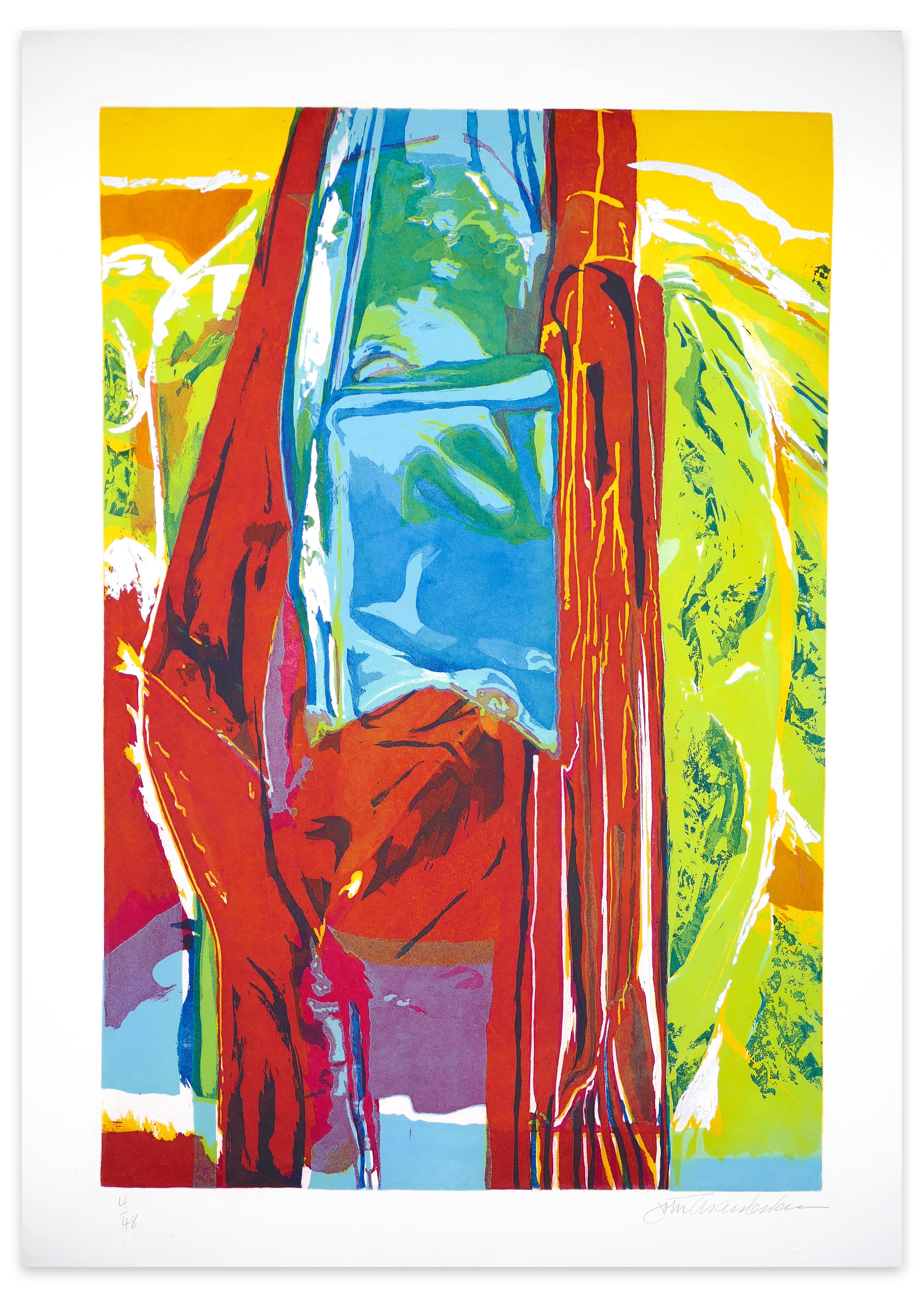 John Chamberlain Abstract Print - 3 Daughters, More Rain - Original Etching - 1987