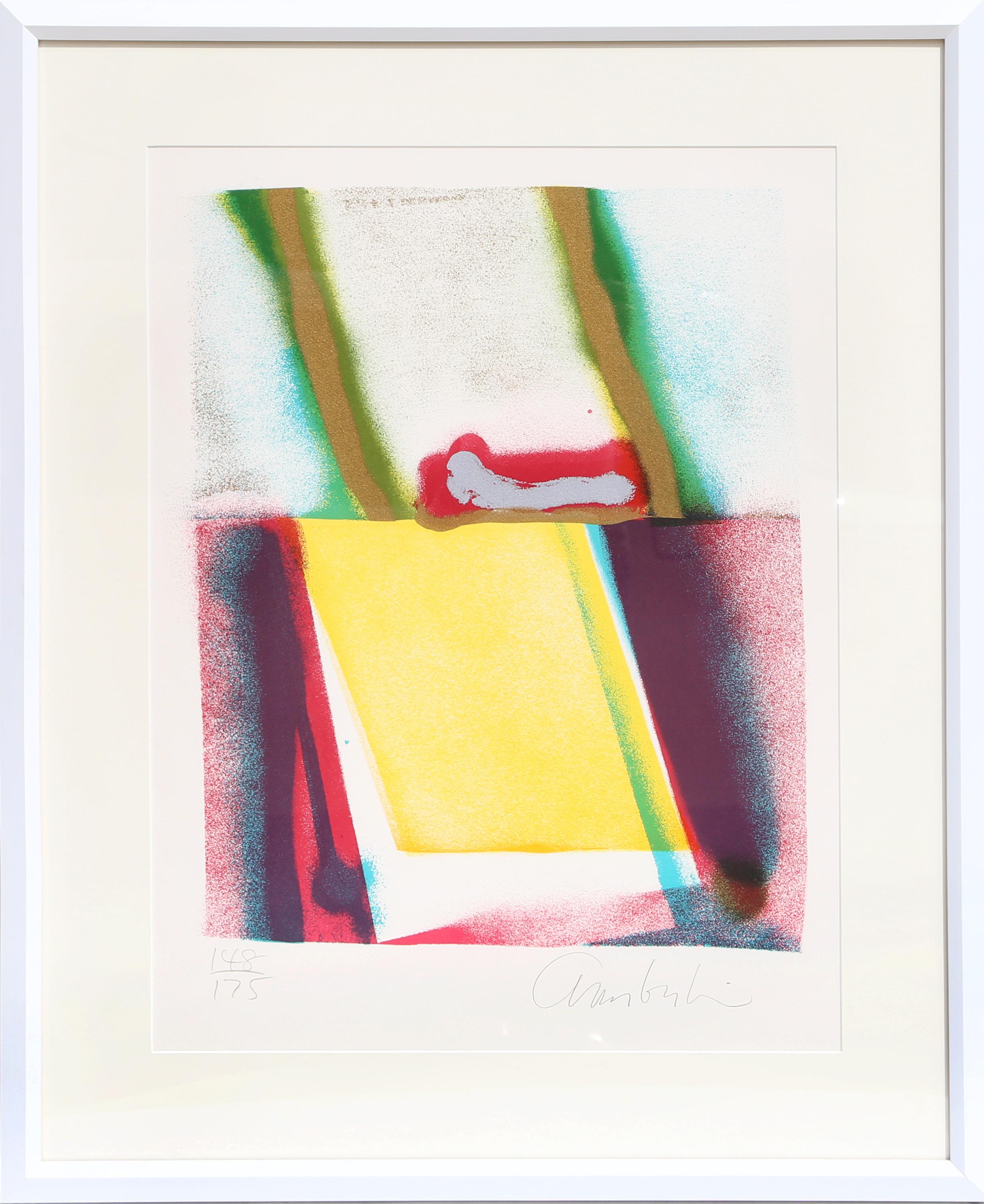 Artist: John Chamberlain
Title: Flashback V
Year: 1981
Medium: Lithograph, signed and numbered in pencil 
Edition: 175
Paper Size: 28 x 20 inches 
Frame Size: 31.5 x 25 inches