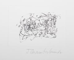 I from the Ten Coconut Suite, Minimalist Abstract Etching by John Chamberlain