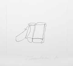 II aus der Suite Zehn Kokosnussholz, minimalistische Radierung von John Chamberlain