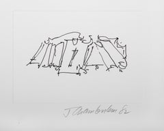 IV from the Ten Coconut Suite, Minimalist Etching by John Chamberlain