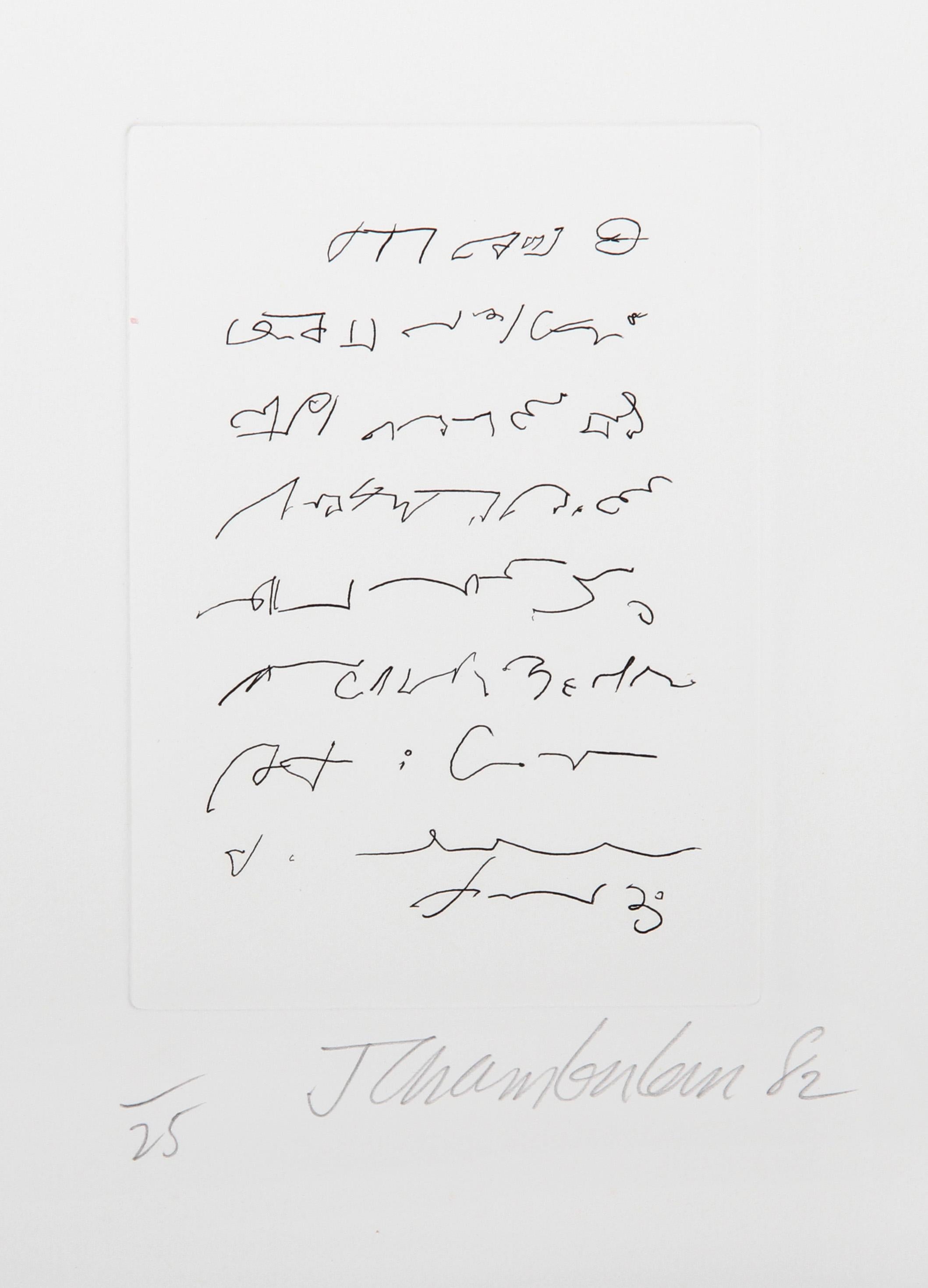 John Chamberlain Abstract Print - VI (Signatures) from the Ten Coconut Portfolio