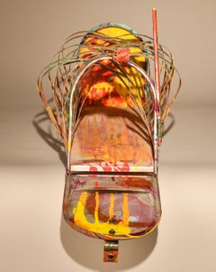 "Sliced Aluminum, " John Chamberlain, Found Metal Sculpture Mailbox Assemblage