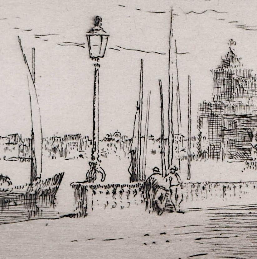 Incisione di Venezia, veduta di Santa Maria della Salute - Landscape Print Grigio di John Chaplain 