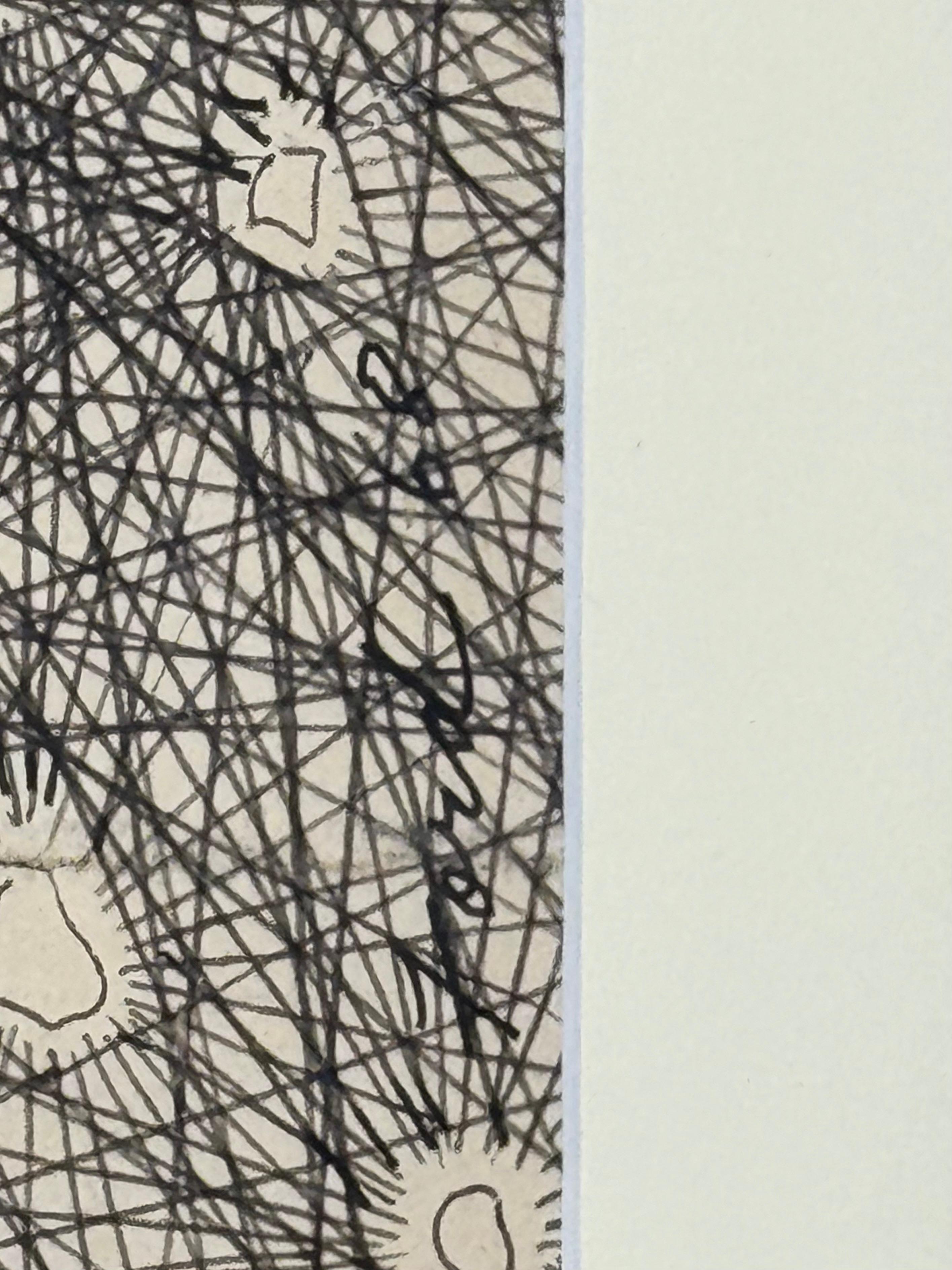 John Charles Ford Künstler des pazifischen Nordwestens (1929-1977)  Marker auf Papier Abstrakt (Handgefertigt) im Angebot