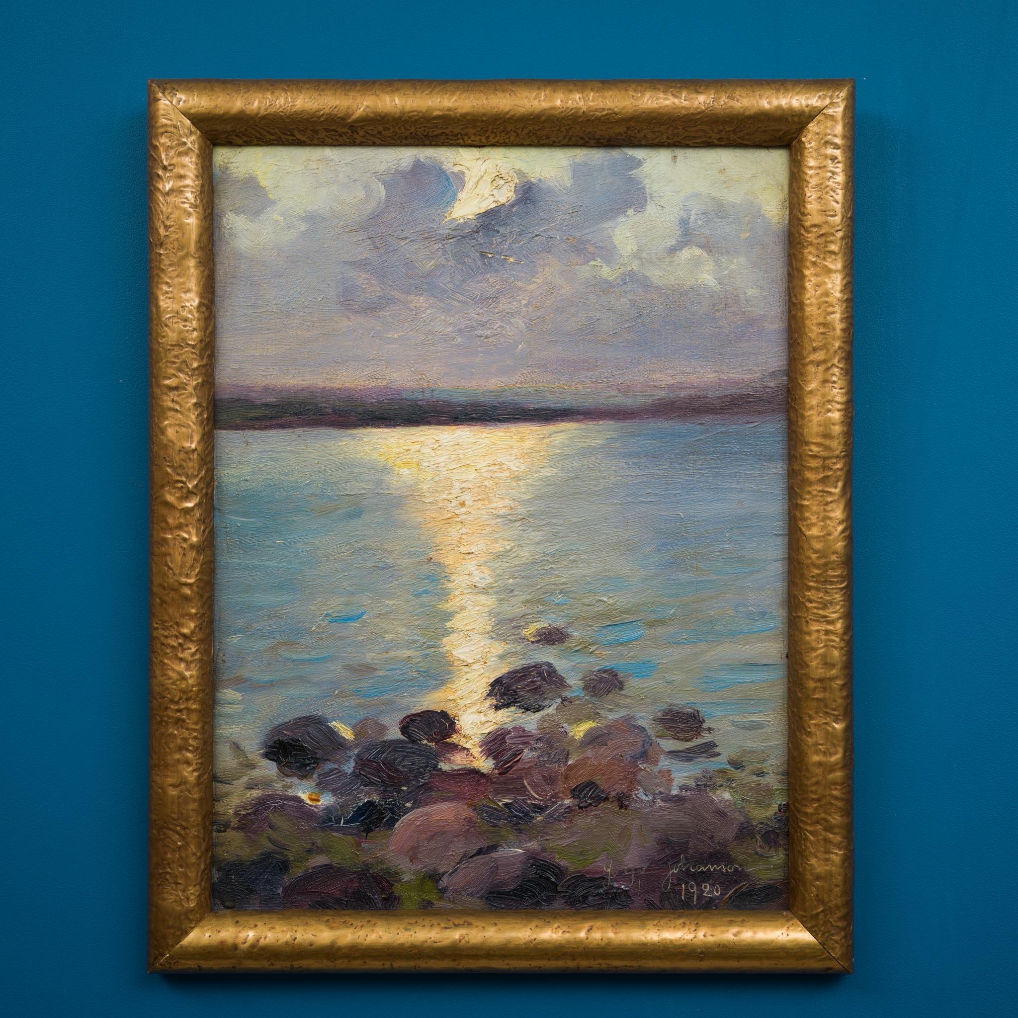 An Extraordinary Sunset by French/ Swedish Artist John Charles Robert Johansson 3