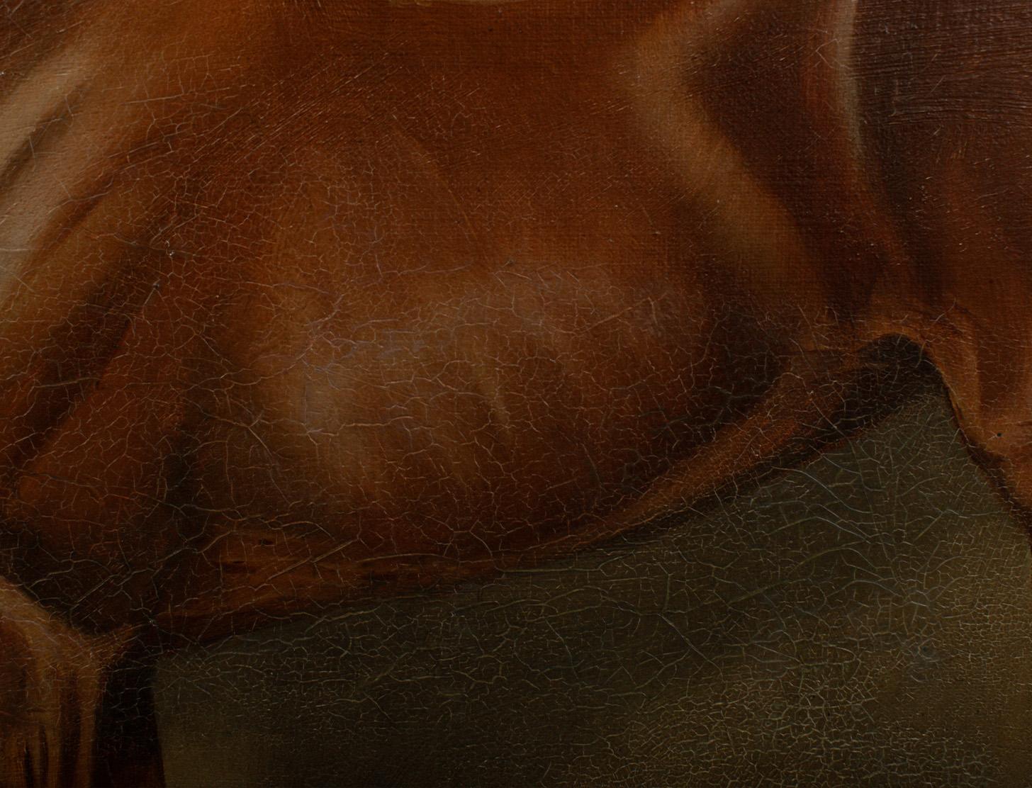 Canvas John Charles Tunnard (British, 1873–1960) Portrait of a Chestnut Racehorse For Sale