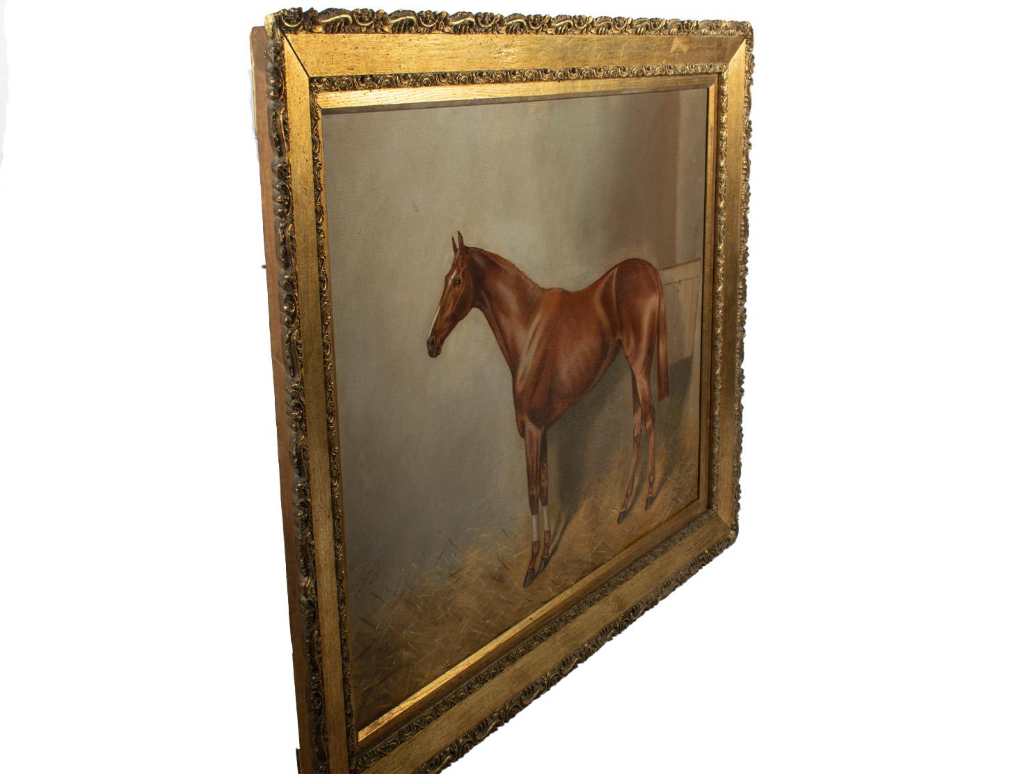 John Charles Tunnard (British, 1873–1960) Portrait of a Chestnut Racehorse For Sale 1