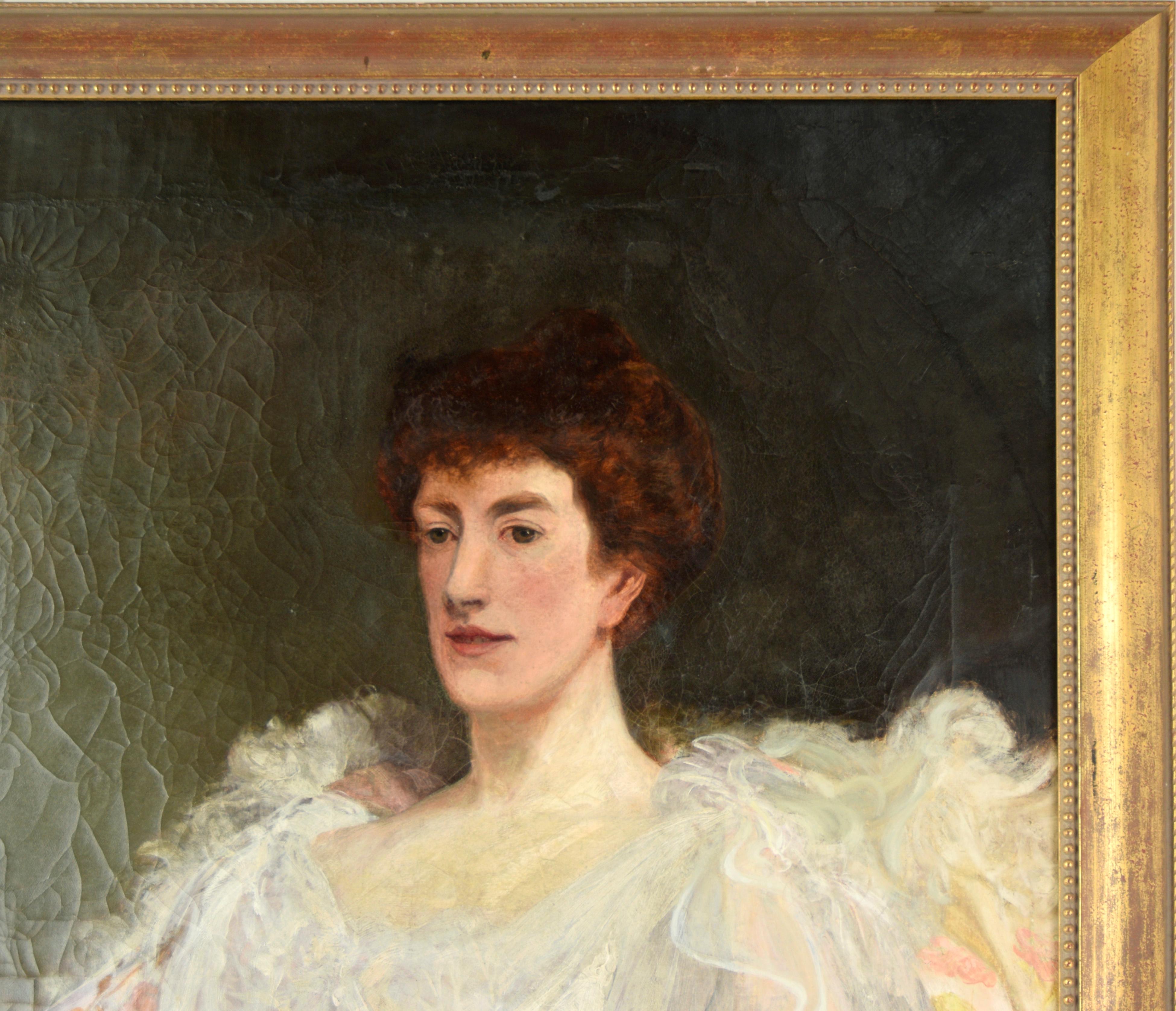 Ritratto inglese di fine secolo di Mrs. Rogerson - Painting Postimpressionismo di John Charlton