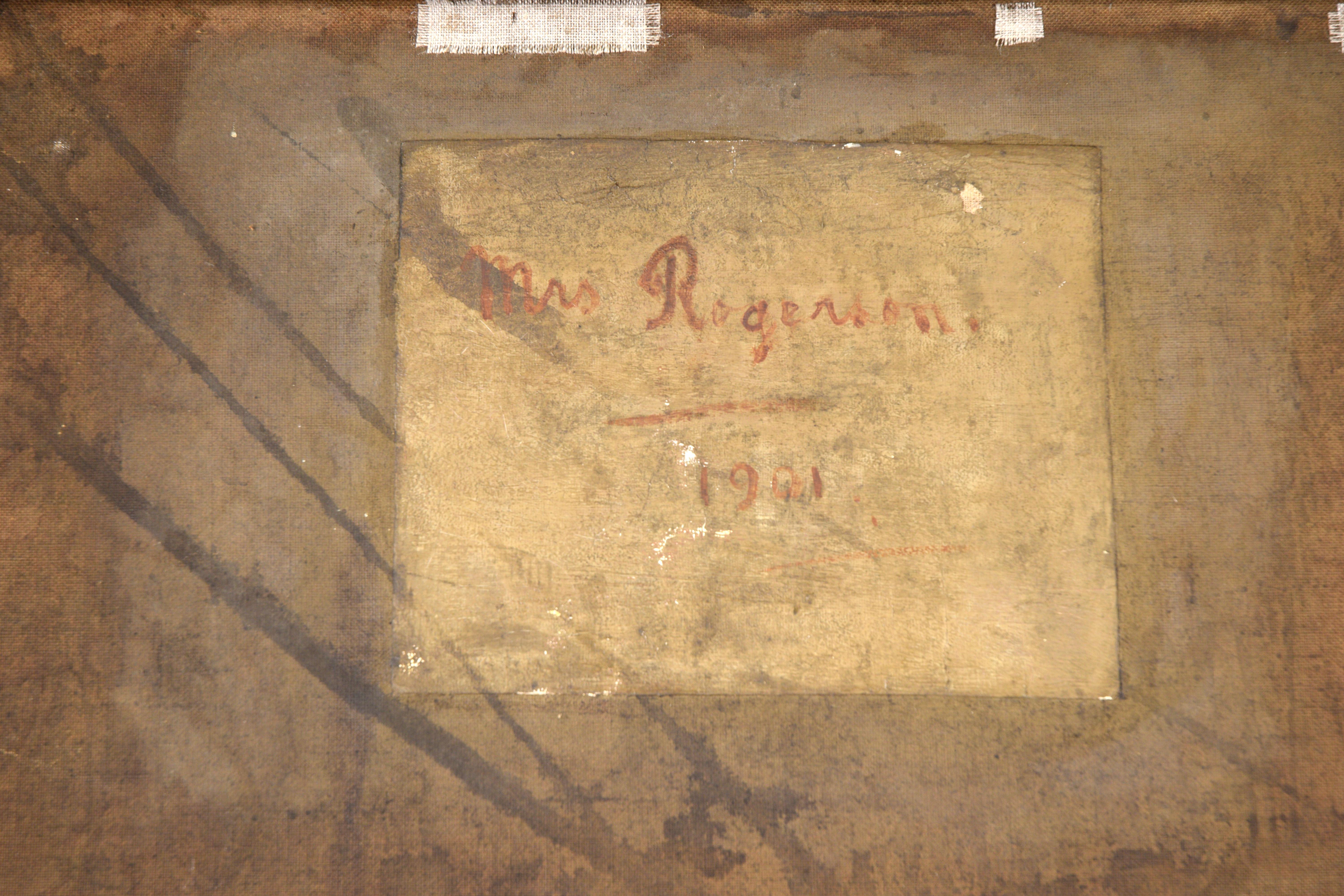 Ritratto inglese di fine secolo di Mrs. Rogerson in vendita 4