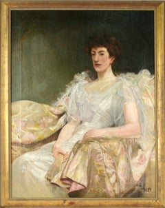 Turn of Century English Portrait of Mrs. Rogerson