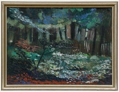 John Cherrington (1931-2015) - Gerahmtes Ölgemälde des 20. Jahrhunderts, The Forest Picket