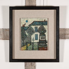 The Summer-House - 20th Century Modernist Oil Painting with House and Trees
