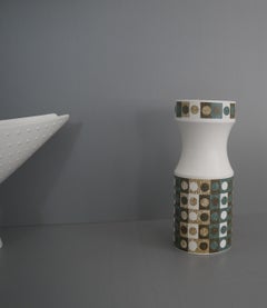 John Clappison Slipware Anvil Vase with Studiocraft Vase for Hornsea, 1966