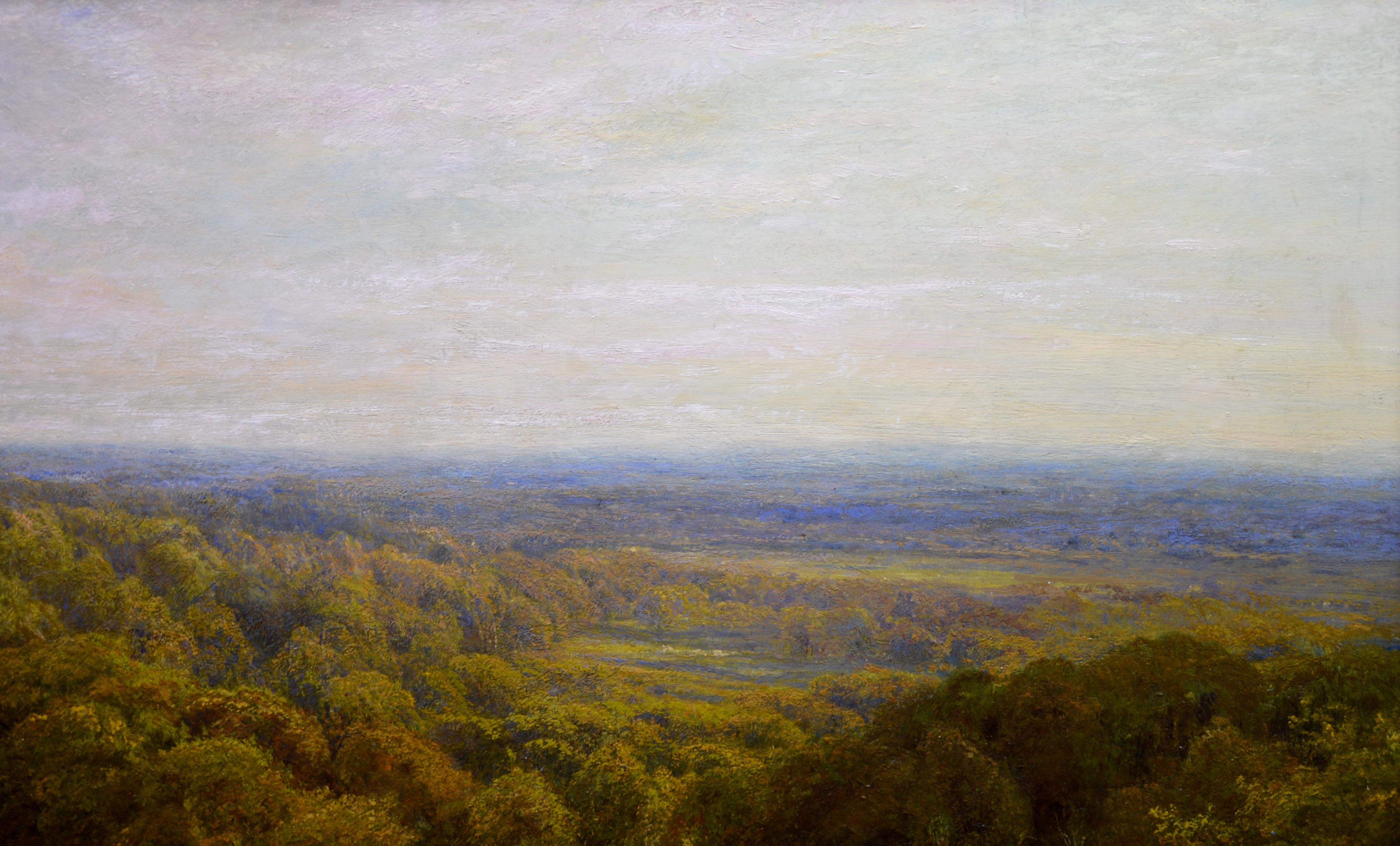 Summer in the Surrey Hills - Very Large 19th Century Landscape Oil Painting 1