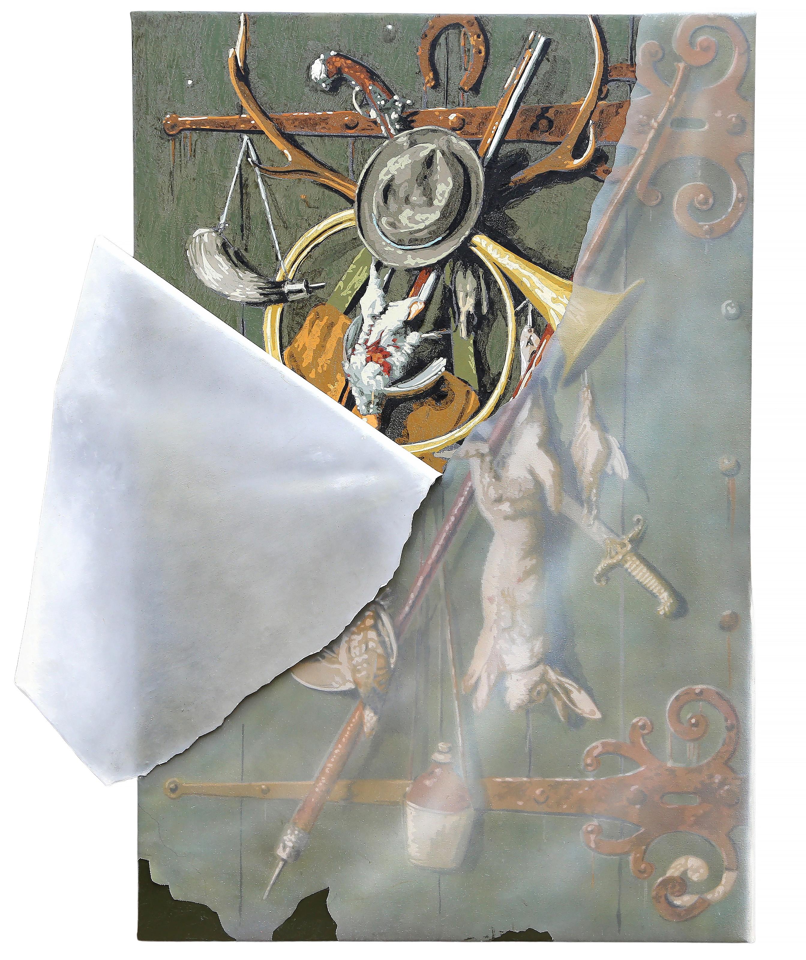 Serie T "Tras la caza" de Harnett
John Clem Clarke, estadounidense (1937-2021)
Fecha: 1983
Técnica mixta sobre lienzo, titulado y fechado a rotulador en el reverso
Tamaño: 184,15 x 140,97 cm (72,5 x 55,5 pulg.)