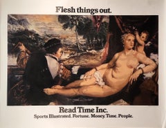 Vintage 1977 After John Clem Clarke 'Flesh Things Out' USA Offset Lithograph