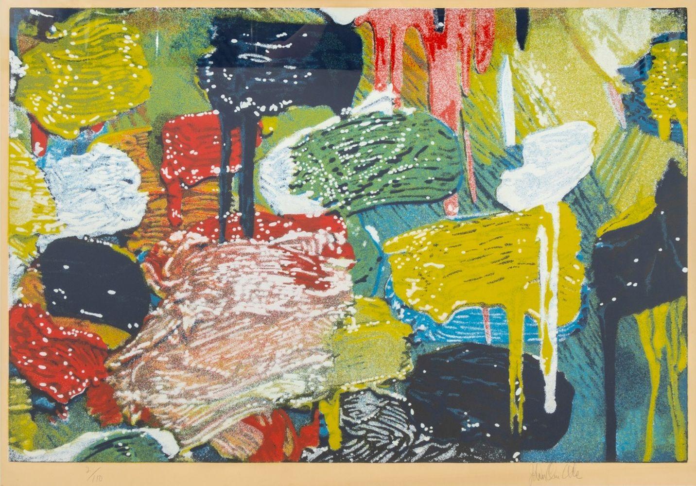 Abstract Brush Stroke Composition - Print by John Clem Clarke