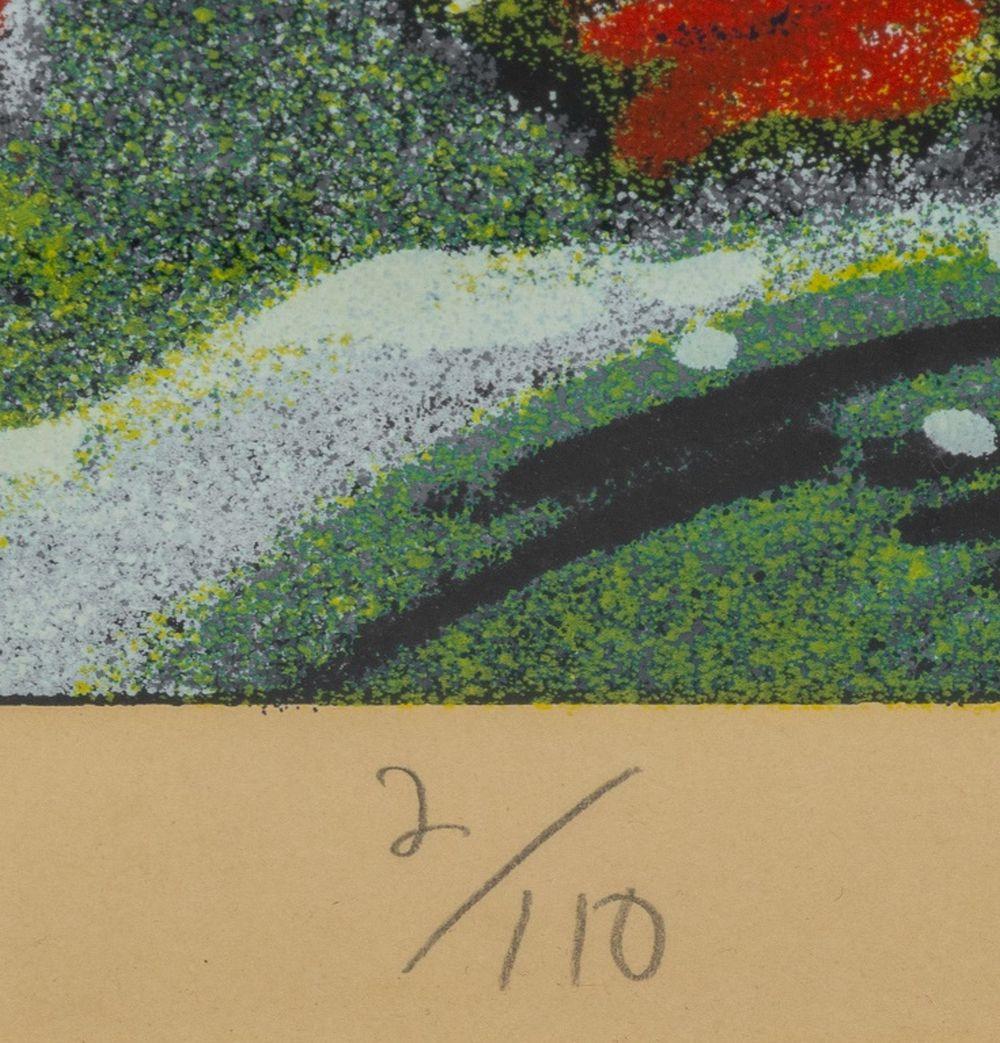 John Clem Clarke (American, 1937-2021), Abstract Brush Stroke Composition, Serigraph in Colors on Paper, numbered edition 