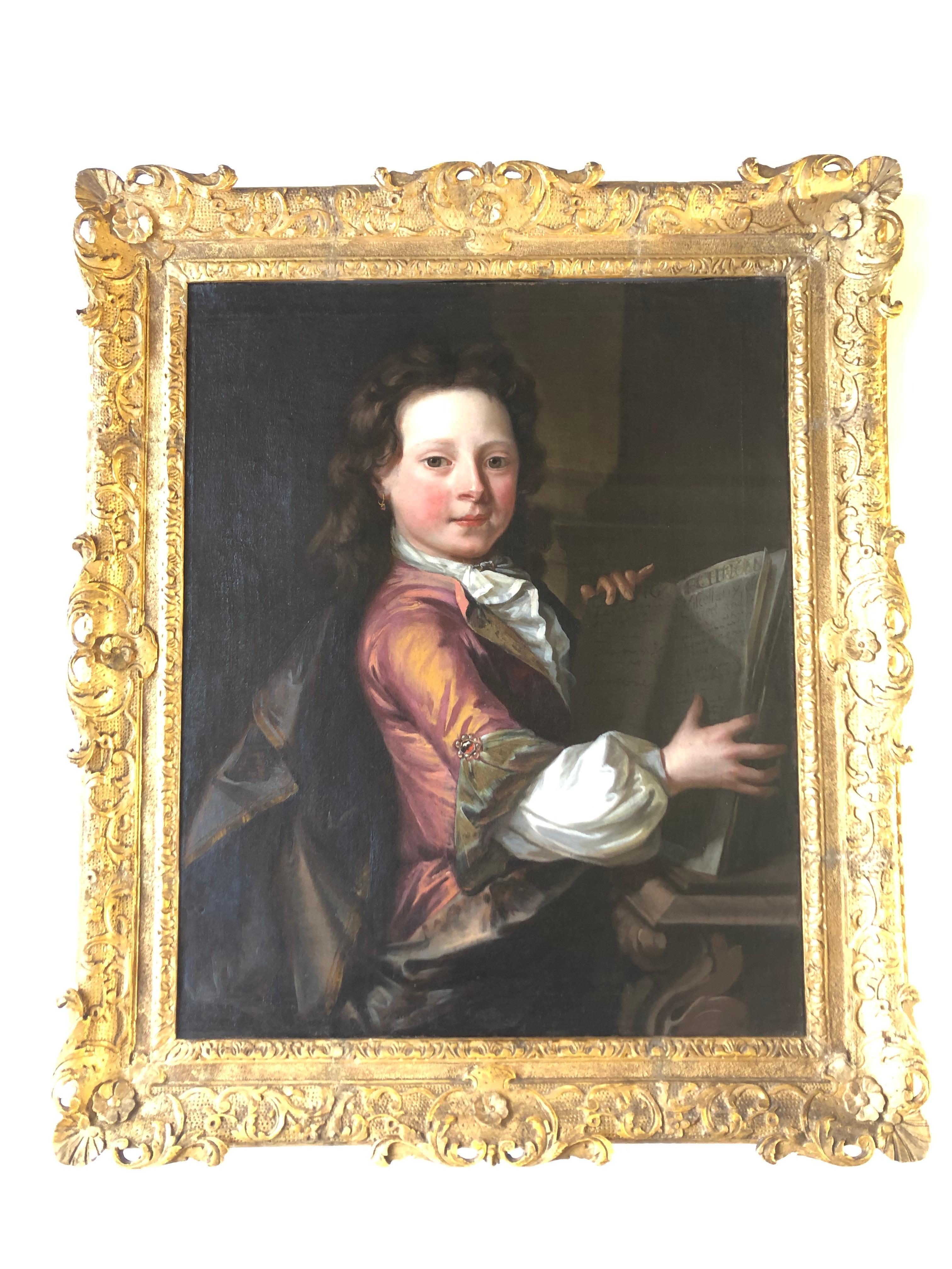 Portrait d'un garçon, John Closterman, grand portrait d'art anglais, maître ancien en vente 7