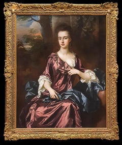 Porträt einer eleganten Dame:: ca. 1690er Jahre:: Öl auf Leinwand:: John Closterman