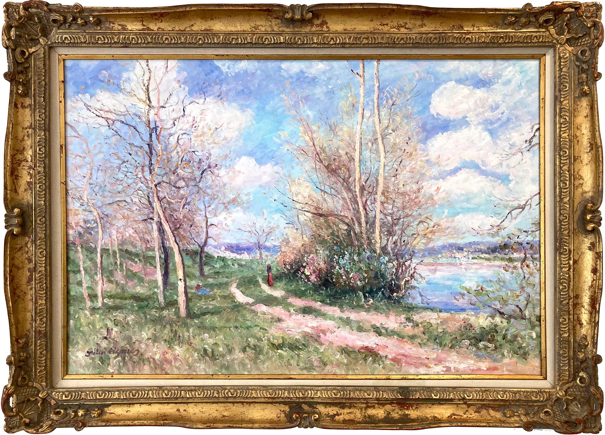 Figurative Painting de John Clymer - "Paisaje rural británico" Pintura al óleo impresionista británica Enmarcada