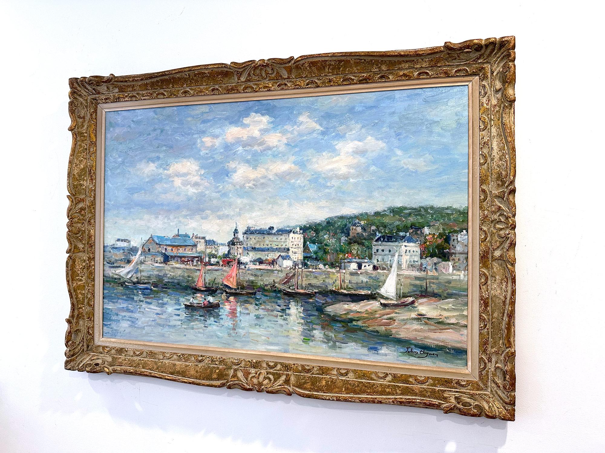 „Le Port de Trouville-sur-Mer“ Britisch-amerikanisches impressionistisches Meeresshore-Gemälde des Impressionismus im Angebot 15