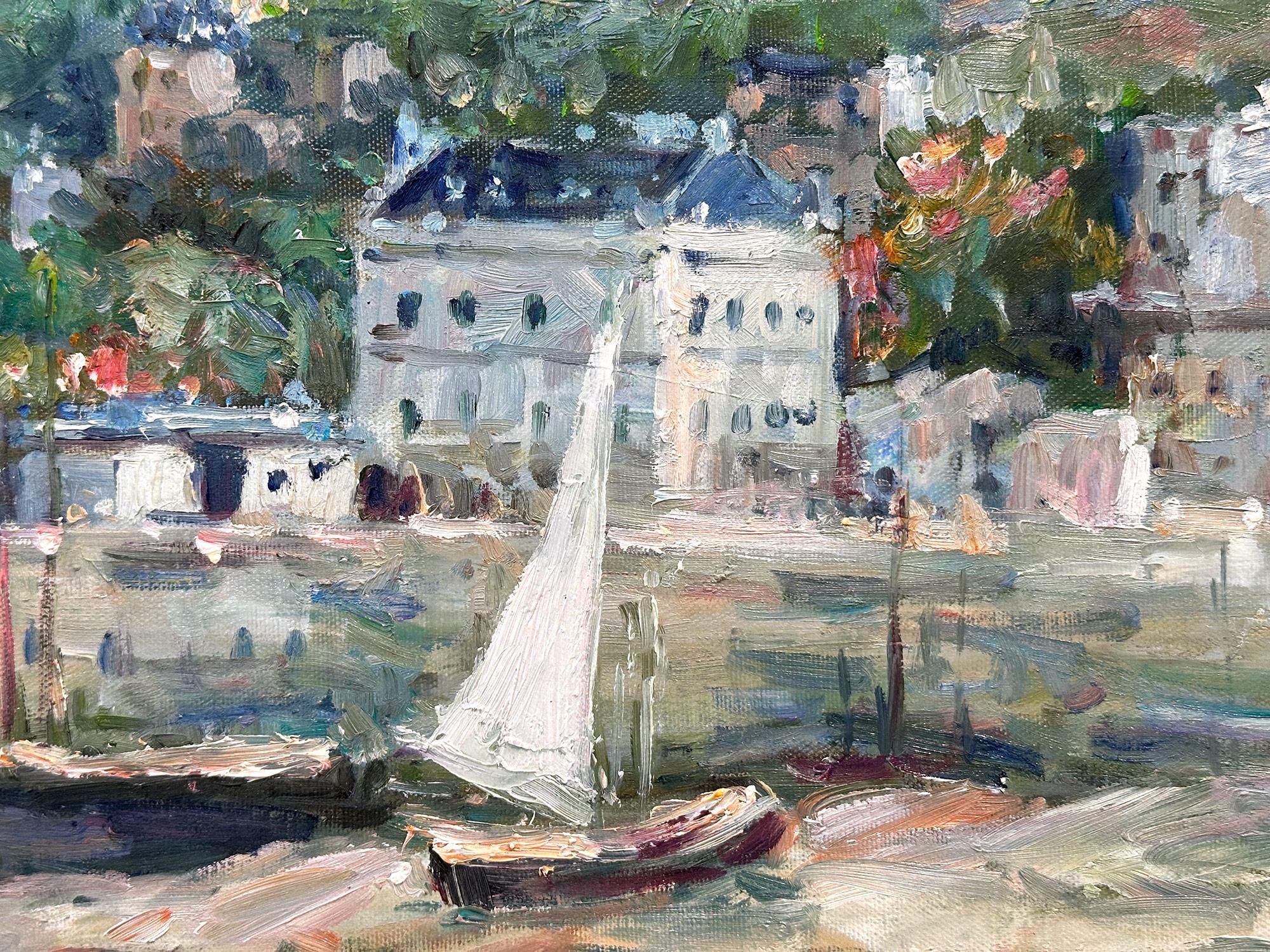 „Le Port de Trouville-sur-Mer“ Britisch-amerikanisches impressionistisches Meeresshore-Gemälde des Impressionismus im Angebot 1