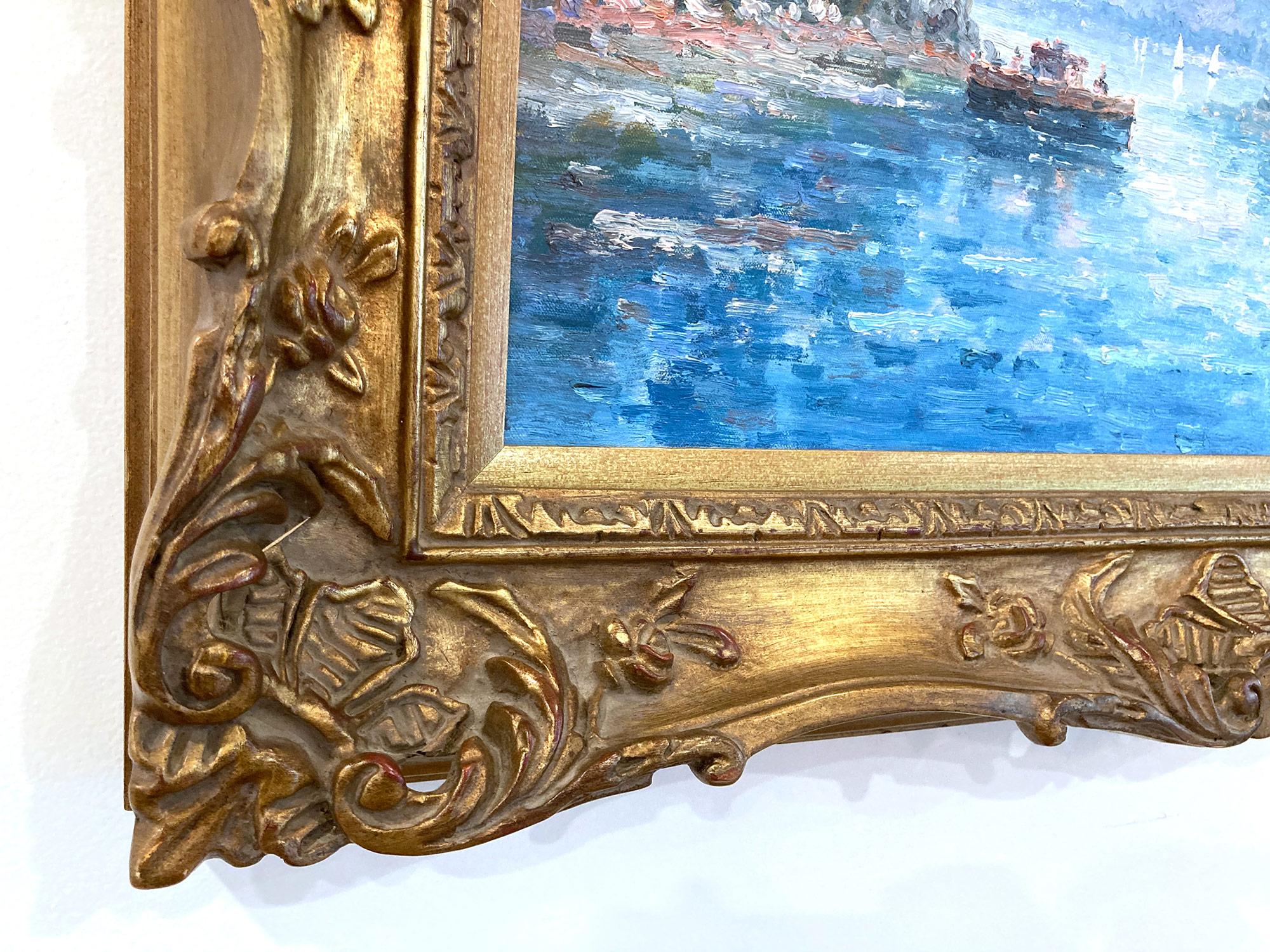 Peinture impressionniste britannique américaine à l'huile sur toile « View of the Country Side » 10