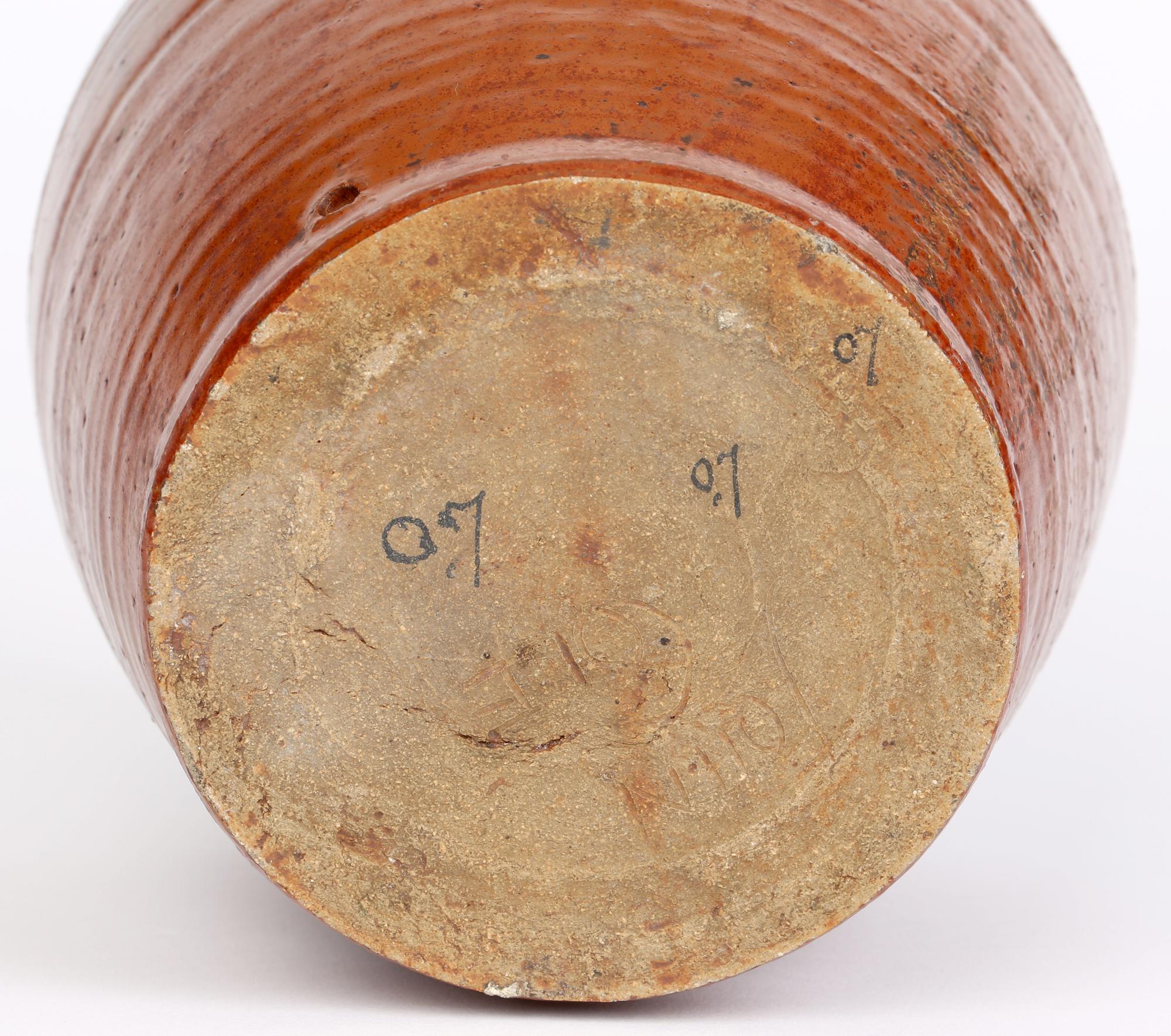 John Cole Pottery Vaso in Studio Pottery con smalto marrone in vendita 6