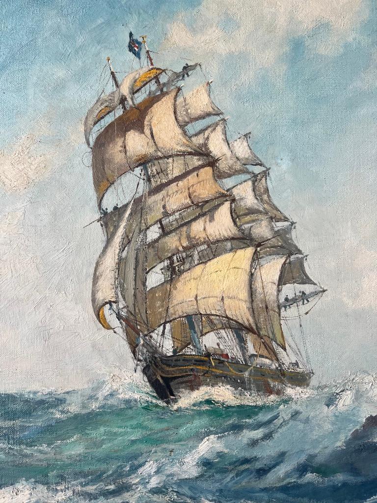 John Terry, Original Large marine painting of the Cutty Sark - Naturalistic Painting by John Coleman Terry