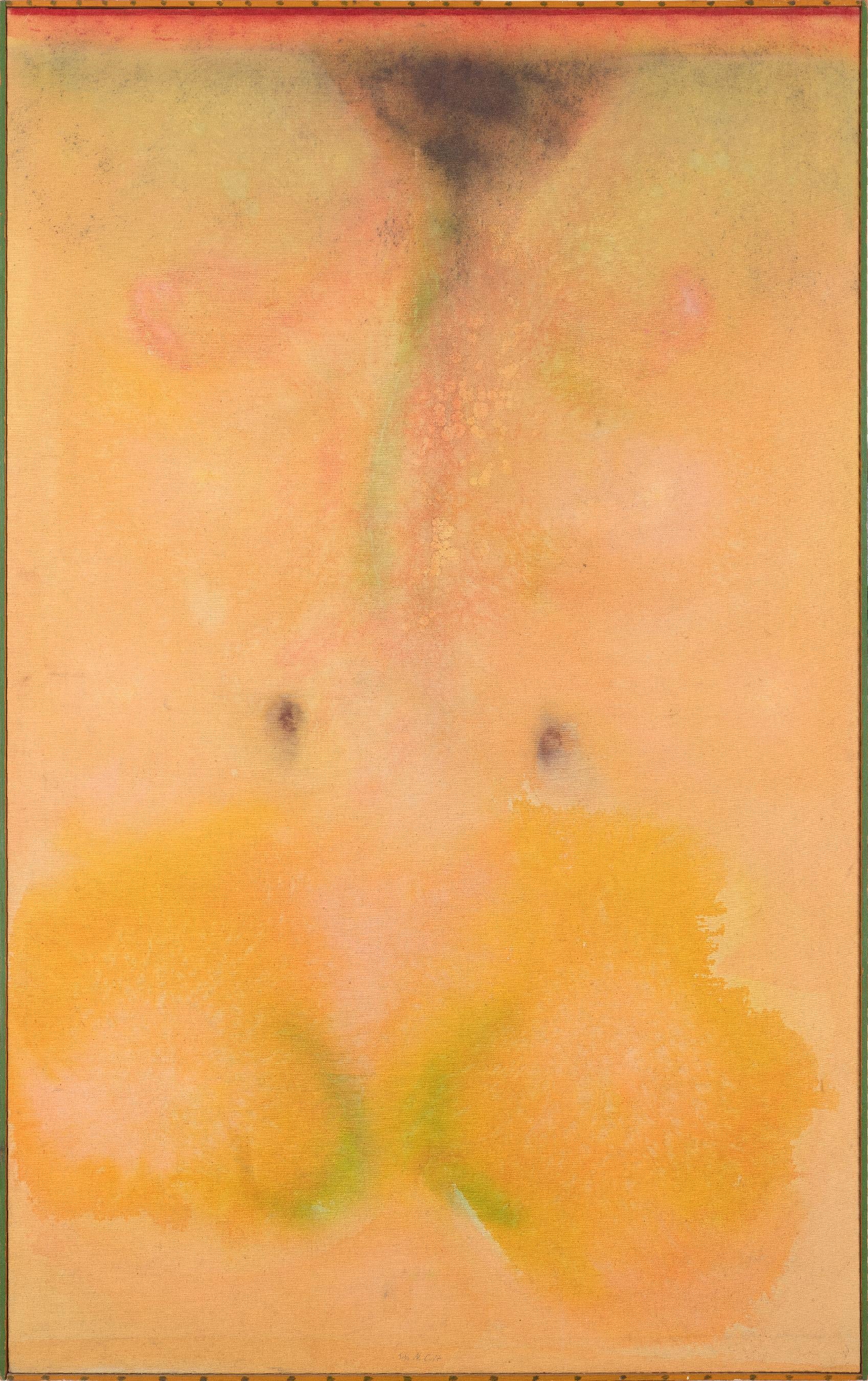 John Colt Still-Life Painting - Abstract Expressionist Fruit Uplifting Still Life Nude Symbolism Pop Art Signed