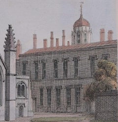 Christ Church's Cathedral, Oxford, 1816, von den Gärten des Dekans aus