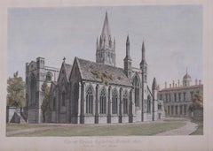 Christ Church Cathedral, Oxford, 1816, from the Dean's gardens