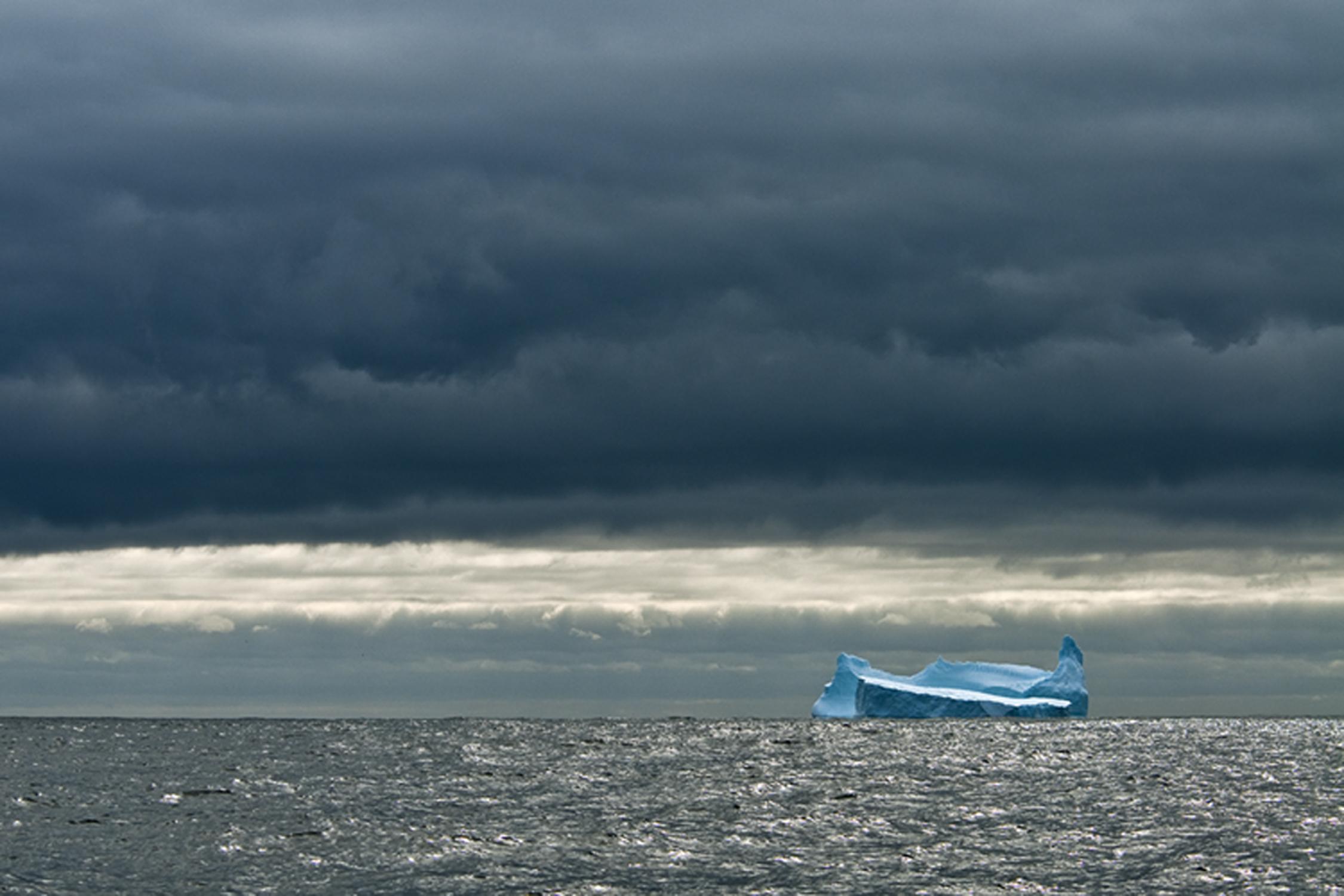 John Conn Color Photograph - Antarctica #105, Iceberg, Limited Edition Photograph, Blues, Water, unframed