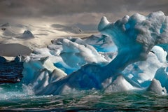 Antarctica #33, Iceberg, Limited Edition Photograph, Blue, Travel, plexiframed