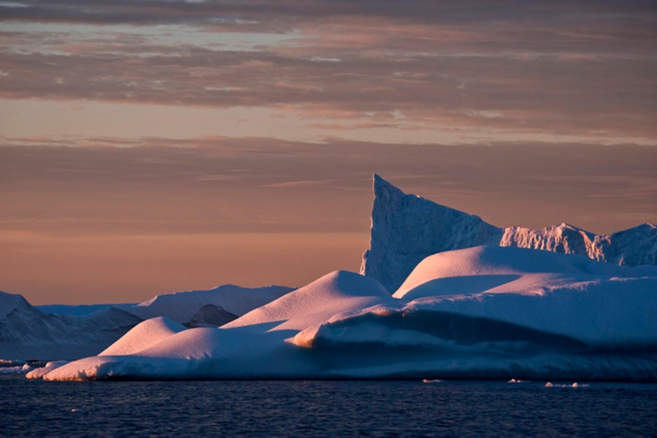 Antarctica 66, Iceberg, Photograph, Blue, Pink, unframed, home office, Travel