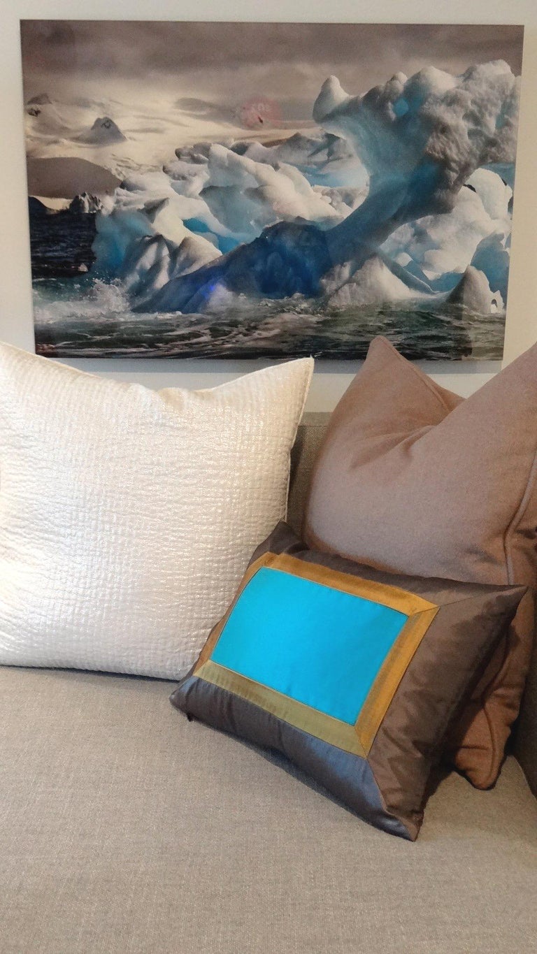 Patagonia #32, Iceberg, Photograph, Blue, Black, unframed, home office, mancave For Sale 1