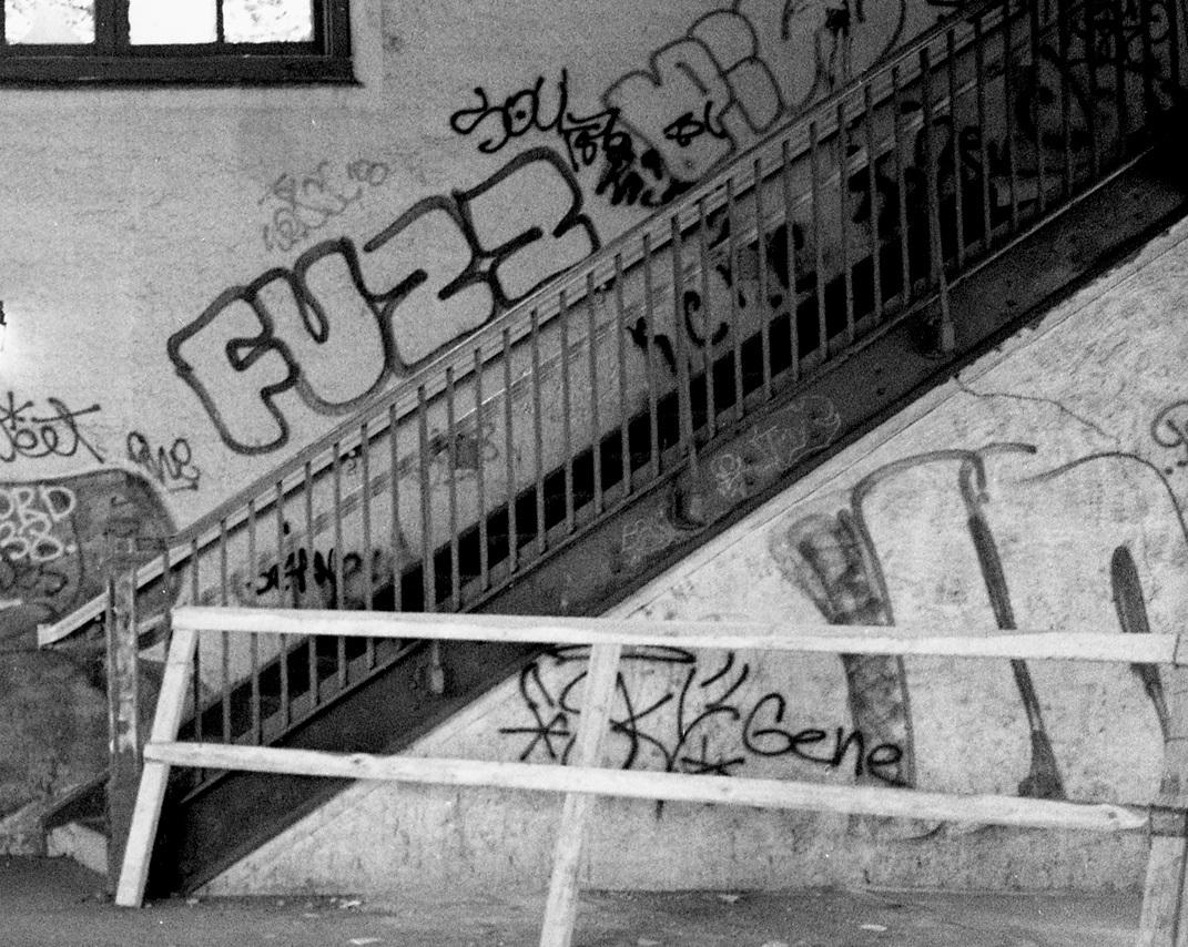 Subway 27, Black & White Photograph, NYC, 1980s, Limited Edition, Subway Station - Gray Landscape Photograph by John Conn