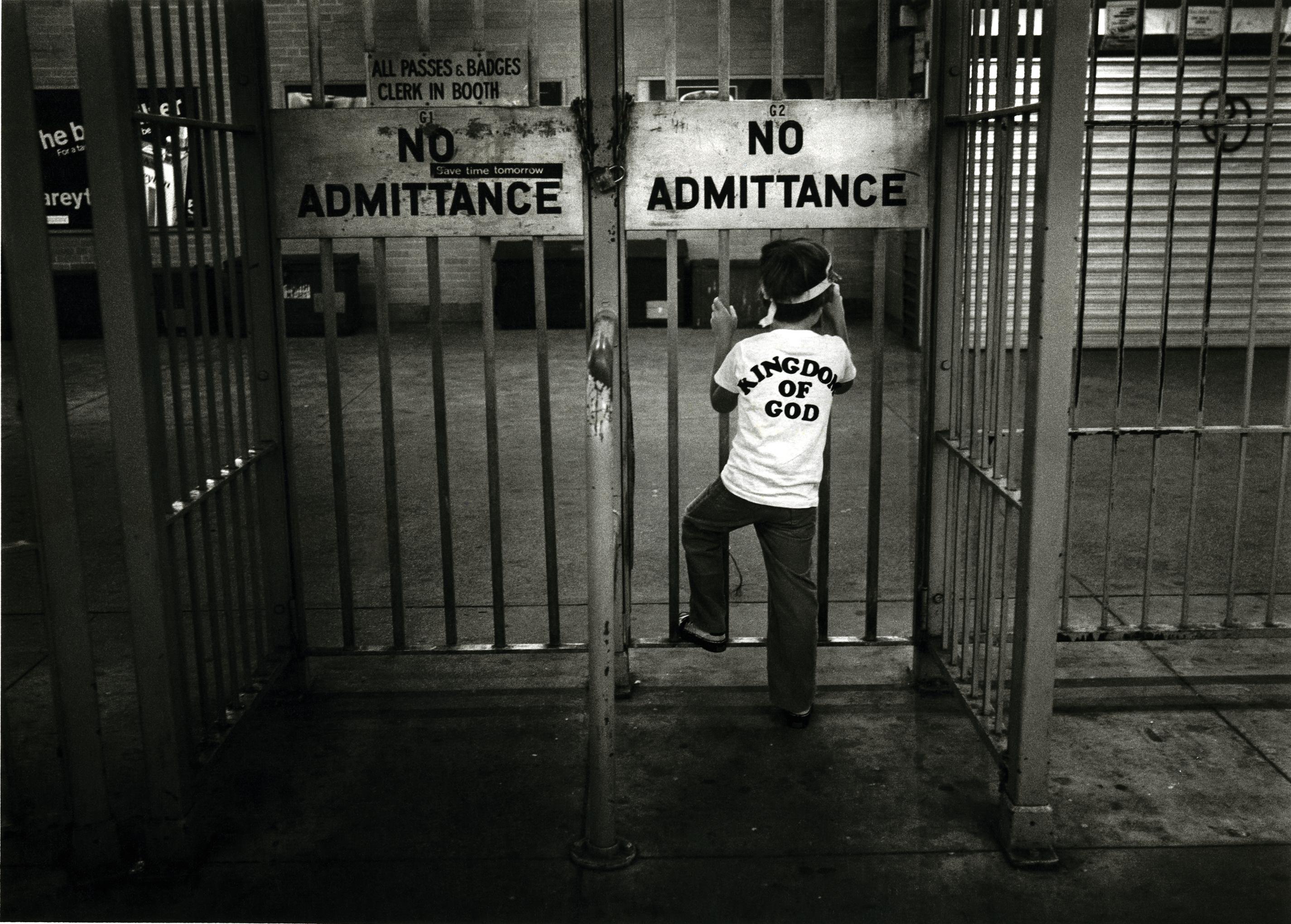 John Conn Figurative Photograph - Subway 34, Black & White, Limited Edition Photograph, NYC, 1981, Unframed, Kid