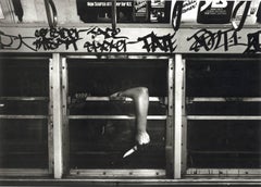 Vintage Subway 37, graffiti, black and white photograph, NYC, 1980s, 1970s, edgy