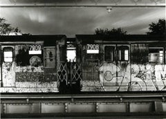 Vintage Subway 43 Small, Black & White, Photograph, NYC, 1970s, Subway, Graffiti, 