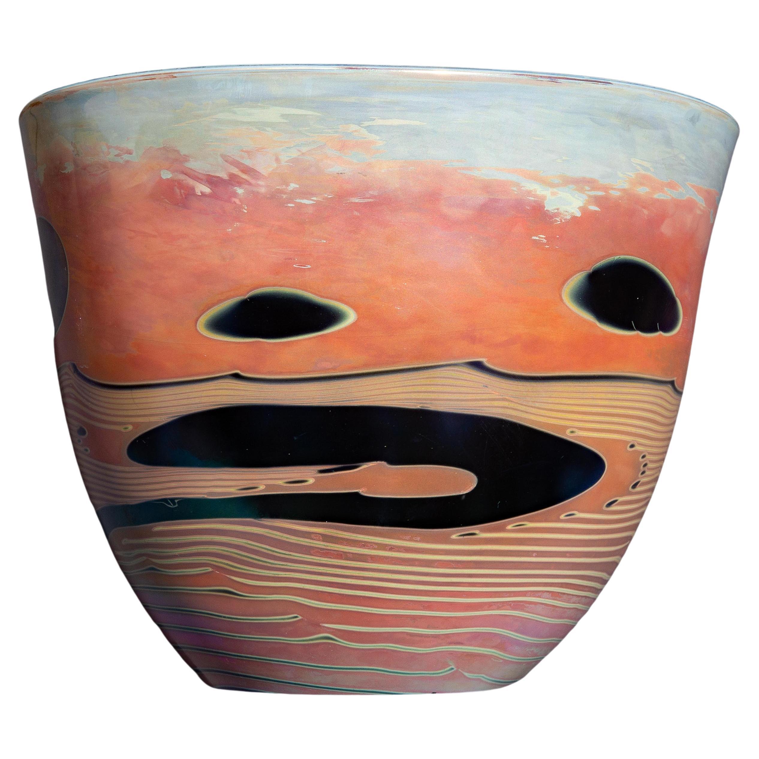 American John Conrad Lewis Abstract Art Glass 