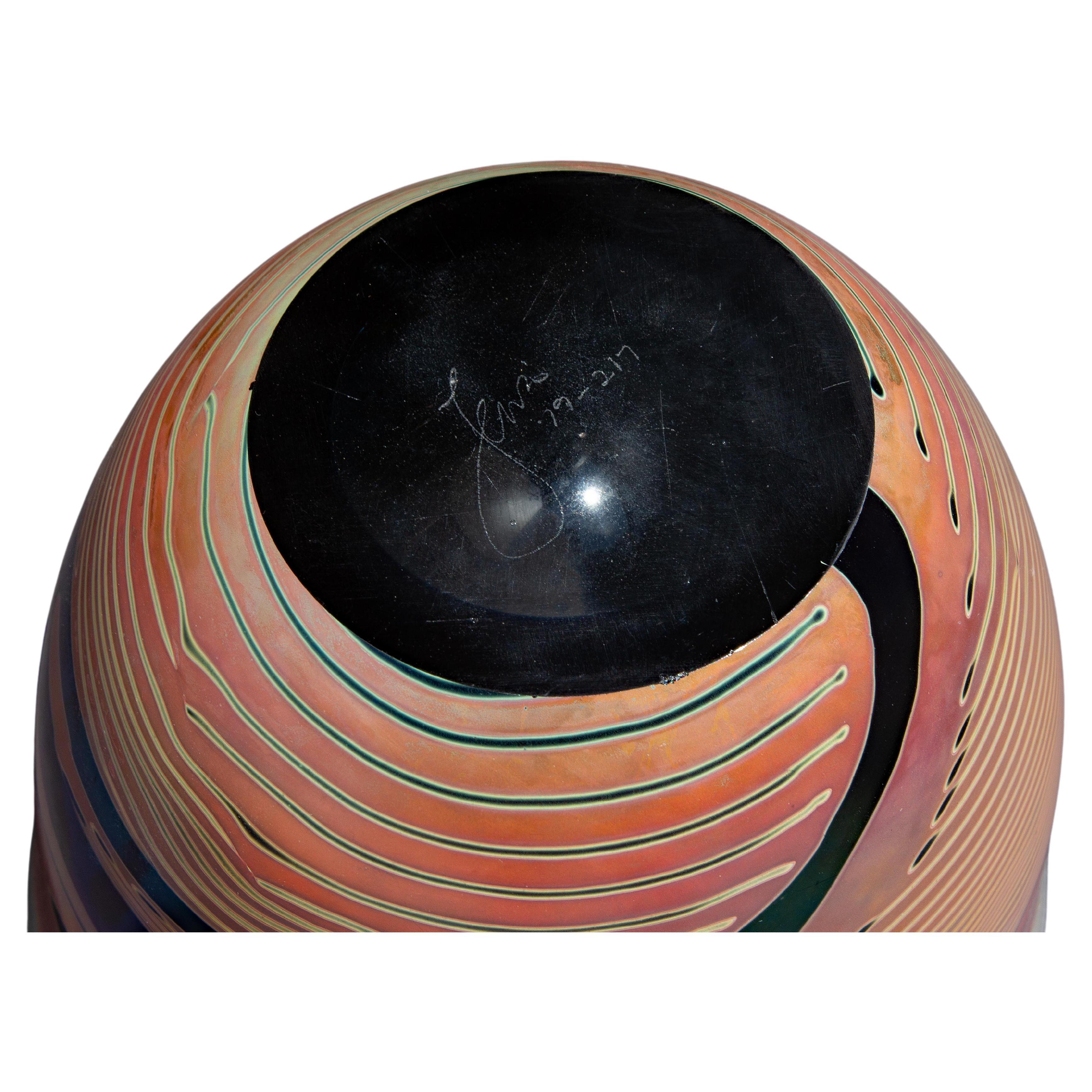 Hand-Crafted John Conrad Lewis Abstract Art Glass 