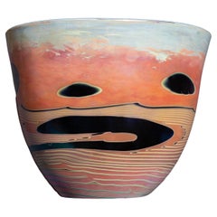 Bol « Moon Bowl » en verre d'art abstrait de John Conrad Lewis, 1979
