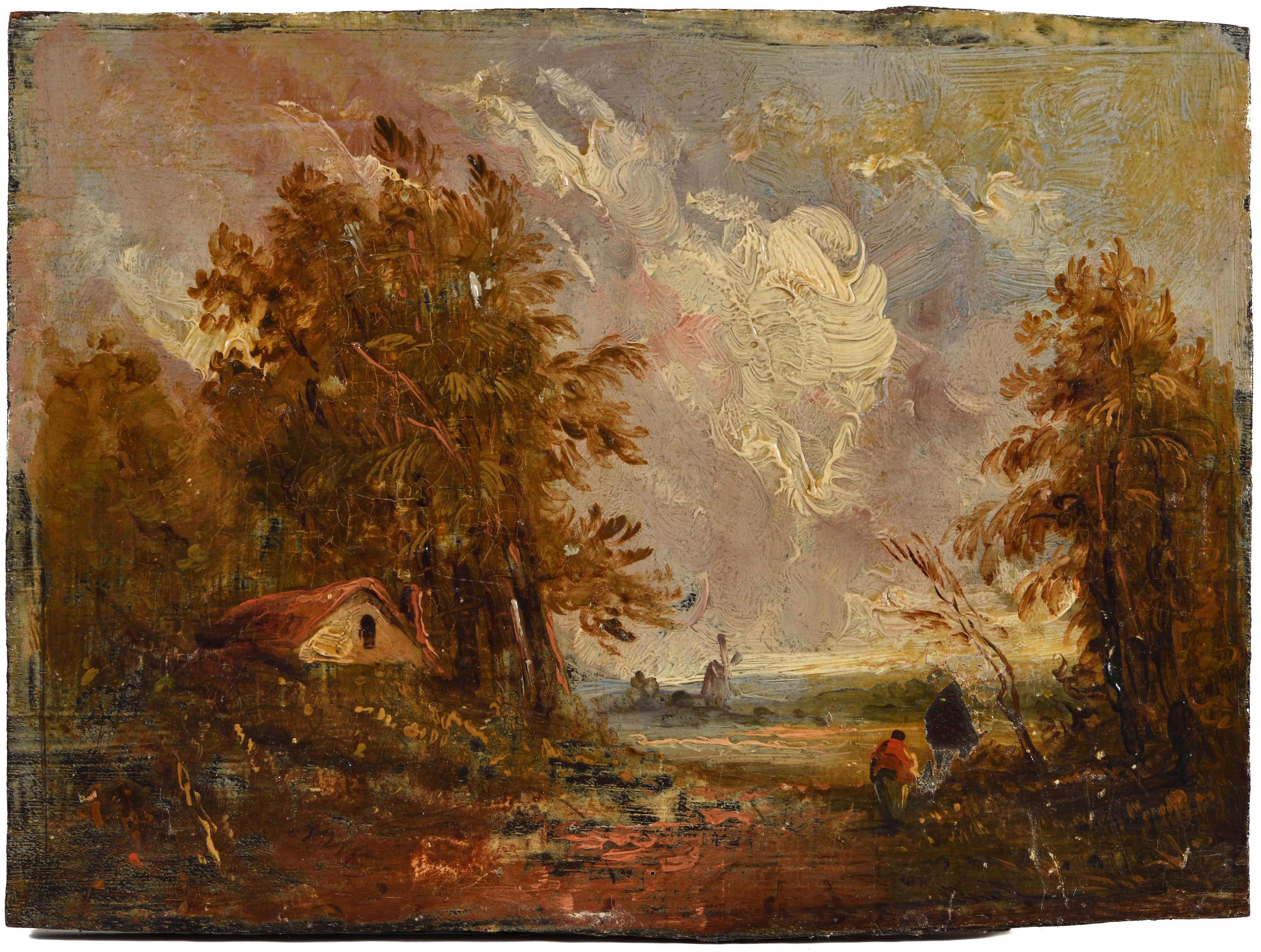 19th Century Landscape Oil Painting by Circle of John Constable
