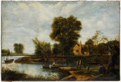 Frederick W. Watts (1800-1870) after Constable (1776-1837) - Oil, River Scene